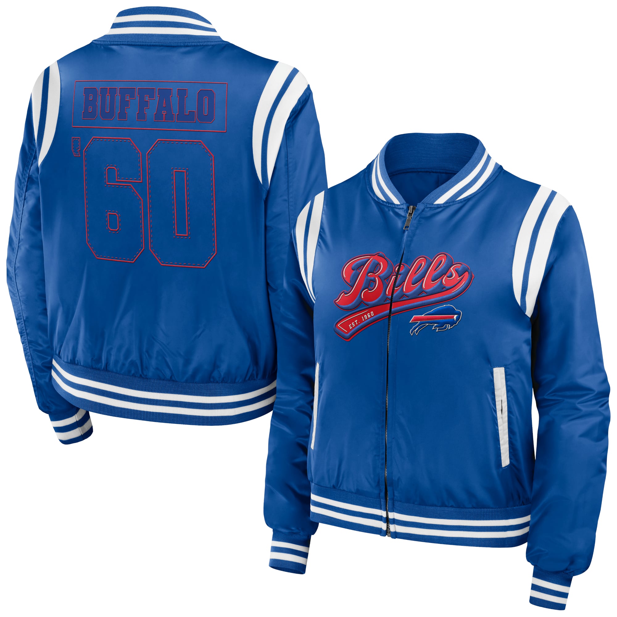 Women’s WEAR by Erin Andrews Royal Buffalo Bills Bomber Full-Zip Jacket