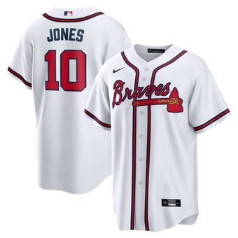 Men's Nike Chipper Jones White Atlanta Braves Home Retired Player Replica Jersey