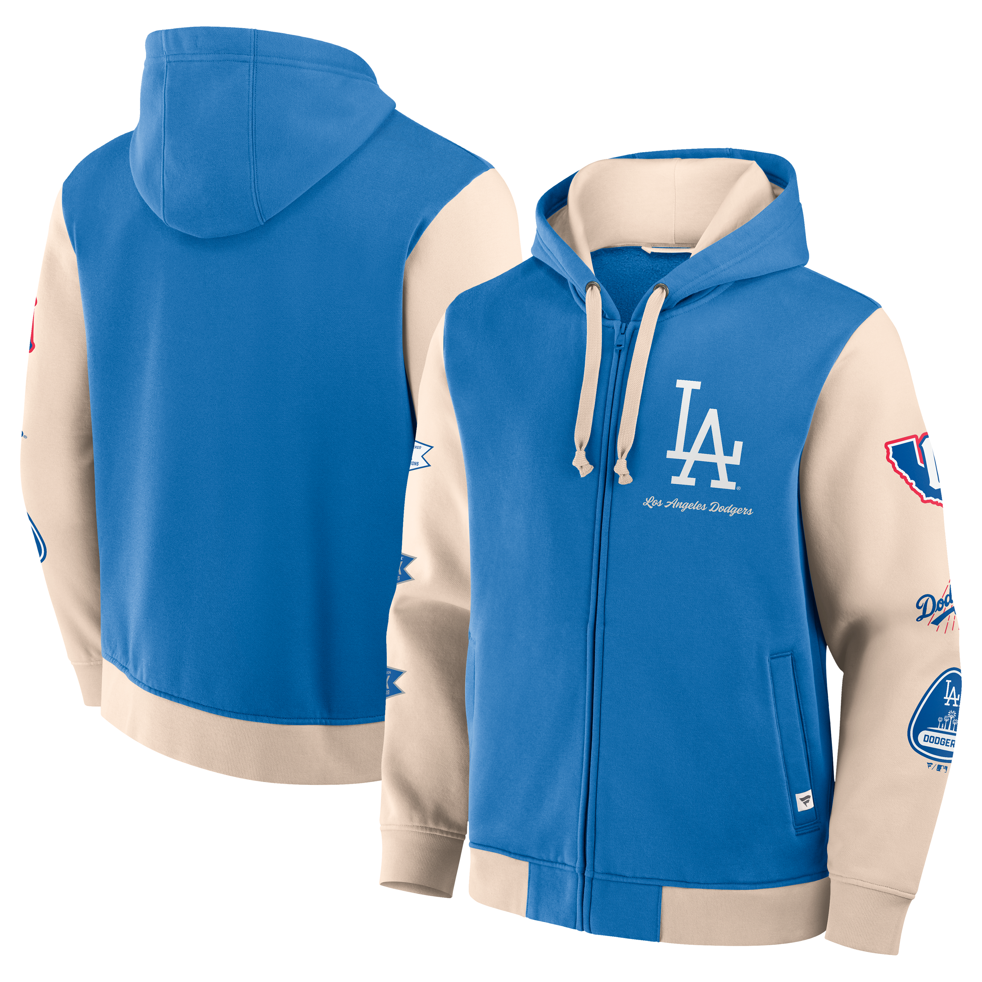 Men's Fanatics Royal Los Angeles Dodgers Hometown Premium Full-Zip Hoodie