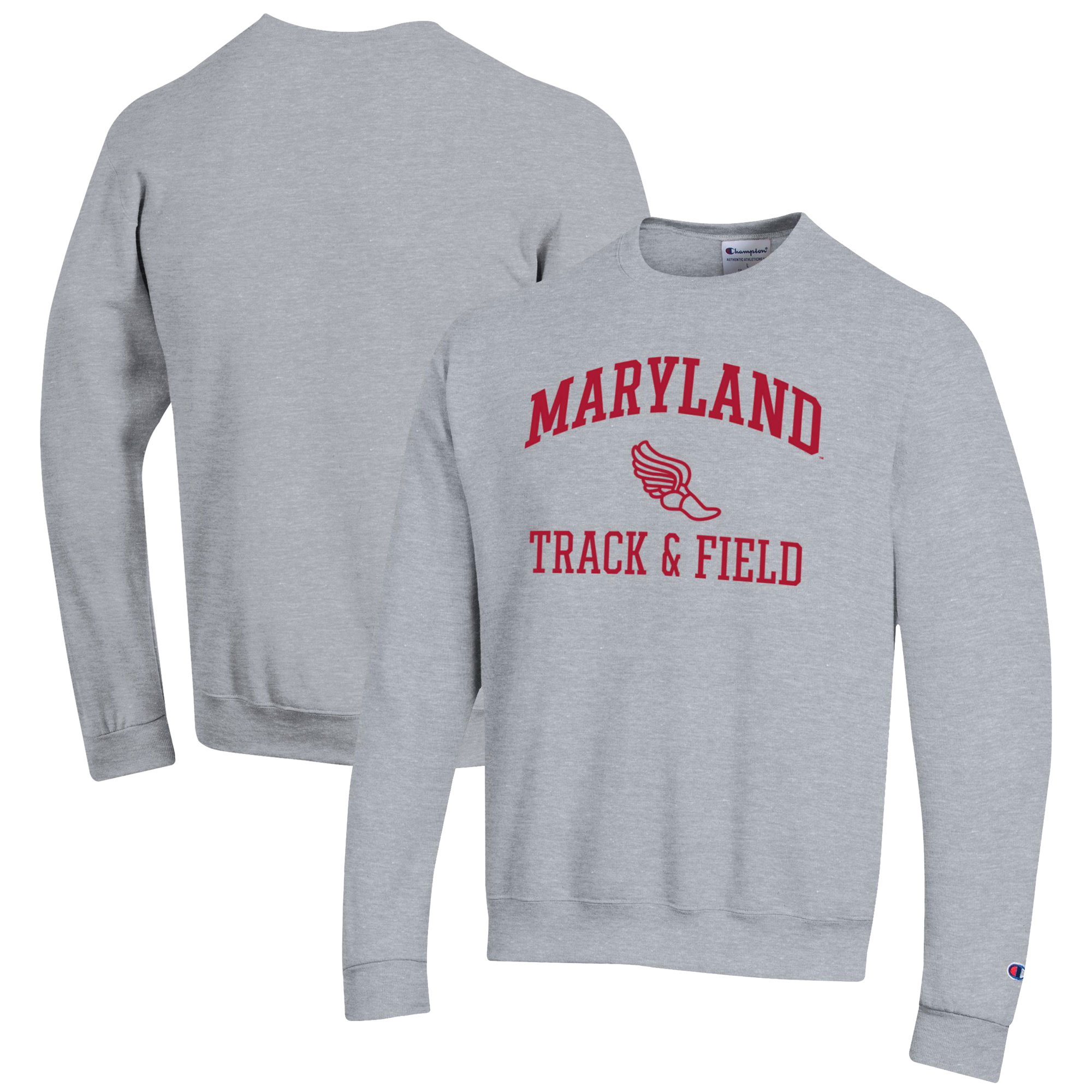 Men’s Champion Gray Maryland Terrapins Track & Field Icon Powerblend Pullover Sweatshirt Men’s Champion Gray Maryland Terrapins Track & Field Icon Powerblend Pullover Sweatshirt