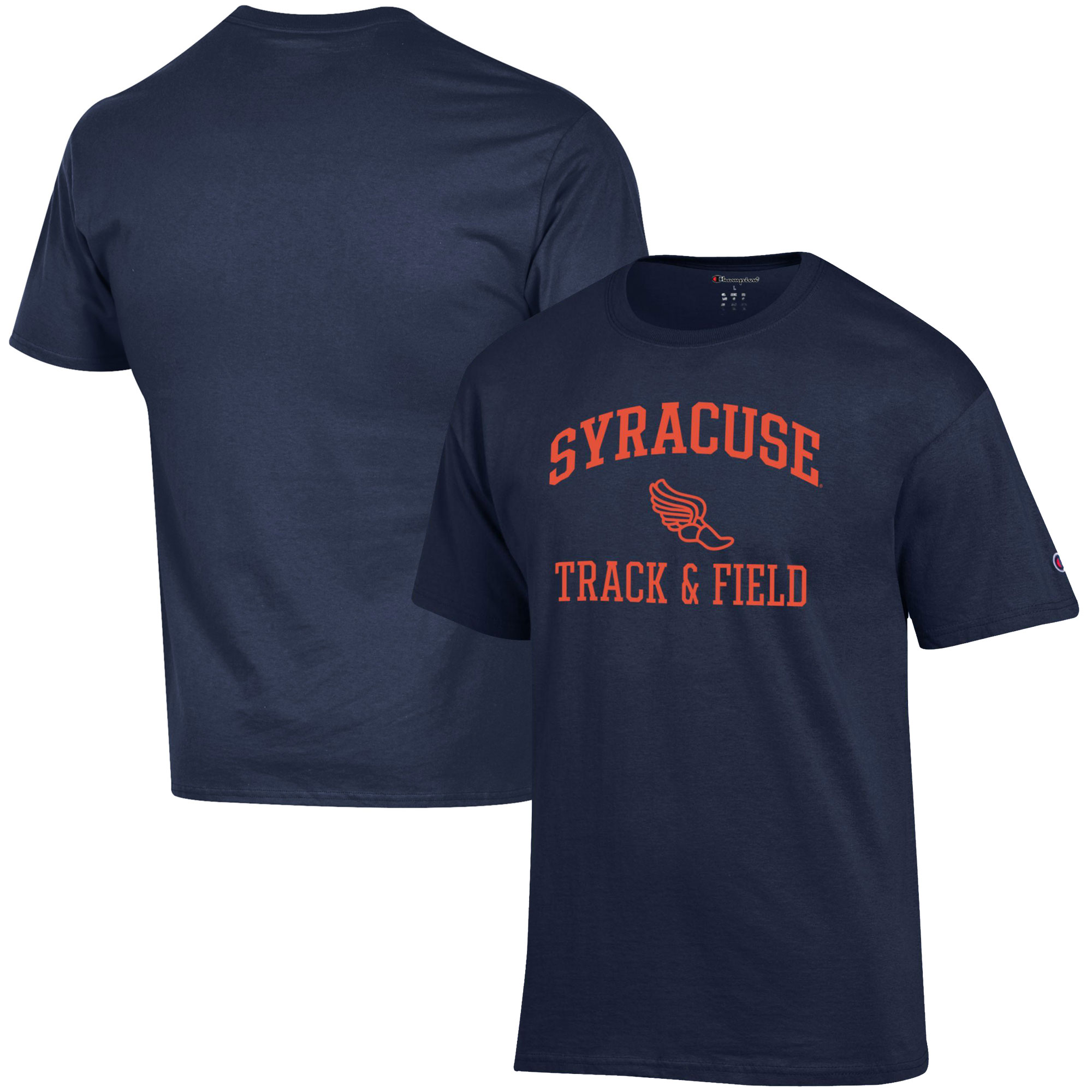 Men's Champion Navy Syracuse Orange Track & Field Icon T-Shirt