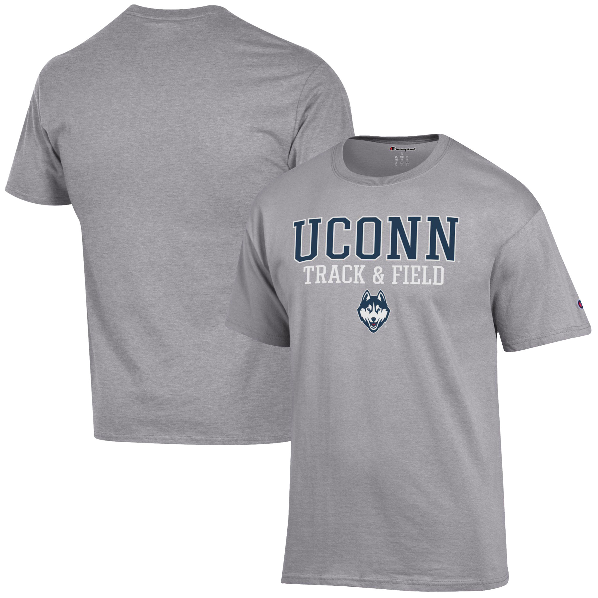 Men’s Champion Gray UConn Huskies Track & Field Stack T-Shirt Men’s Champion Gray UConn Huskies Track & Field Stack T-Shirt