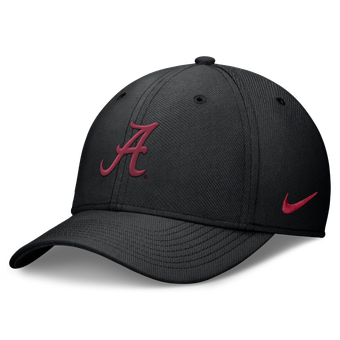 Men's Nike Black Alabama Crimson Tide Rise SwooshFlex Dri-FIT Hat