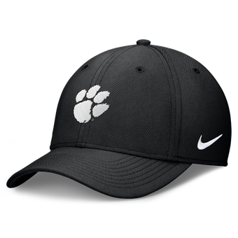 Men's Nike Black Clemson Tigers Rise SwooshFlex Dri-FIT Hat