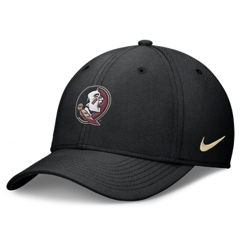 Men's Nike Black Florida State Seminoles Rise SwooshFlex Dri-FIT Hat
