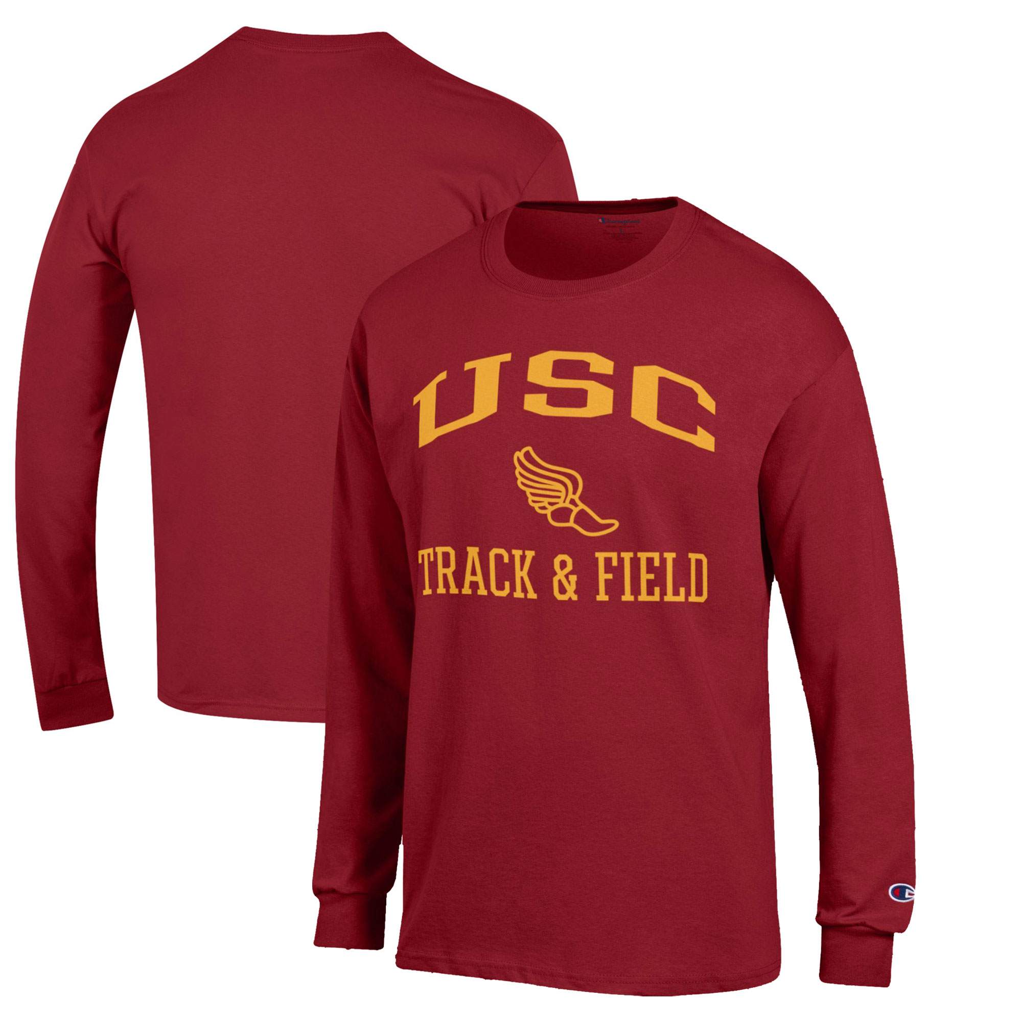 Men’s Champion Cardinal USC Trojans Track & Field Icon Long Sleeve T-Shirt Men’s Champion Cardinal USC Trojans Track & Field Icon Long Sleeve T-Shirt