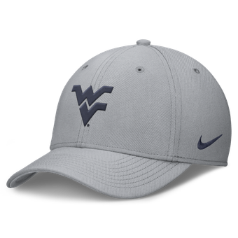 Men's Nike Gray West Virginia Mountaineers Rise SwooshFlex Dri-FIT Hat