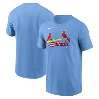 Men's Nike Light Blue St. Louis Cardinals Fuse Wordmark T-Shirt