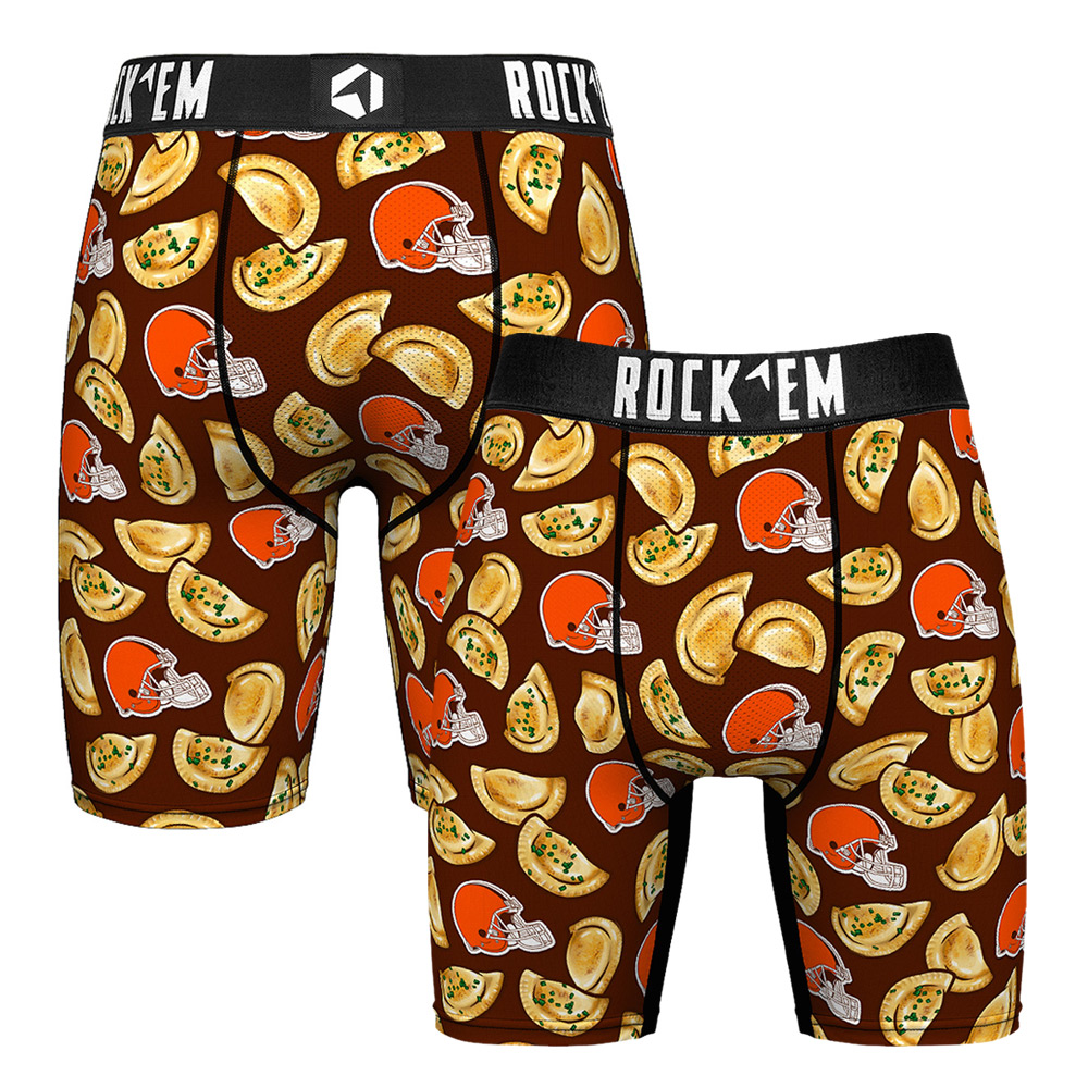 Men's Rock Em Orange Cleveland Browns Pierogis Boxer Briefs