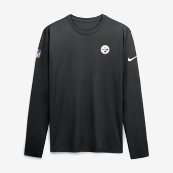 Men's Nike Black Pittsburgh Steelers Sideline Small Logo Legend Dri-FIT Long Sleeve T-Shirt
