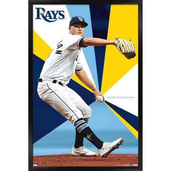 Shane McClanahan Tampa Bay Rays 23" x 34" Framed Player Poster