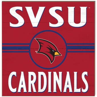 Saginaw Valley State Cardinals 10" x 10" Retro Team Sign