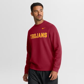 Men's Nike Cardinal USC Trojans 2026 Sideline Club Sweatshirt