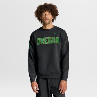 Men's Nike Black Oregon Ducks 2026 Sideline Club Sweatshirt
