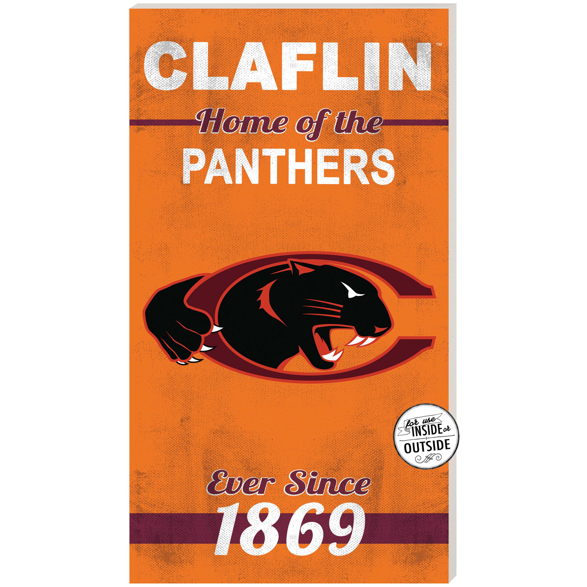 Claflin Panthers 11'' x 20'' Indoor/Outdoor Home Of The Sign