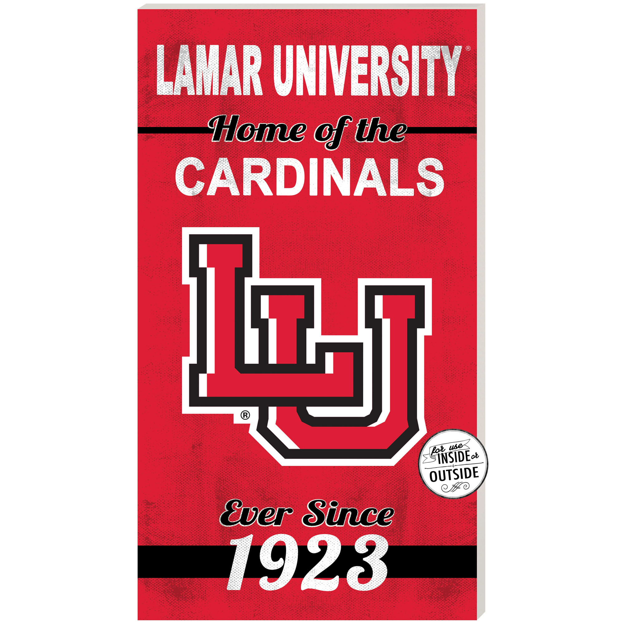 Lamar Cardinals 11” x 20” Indoor/Outdoor Home Of The Sign