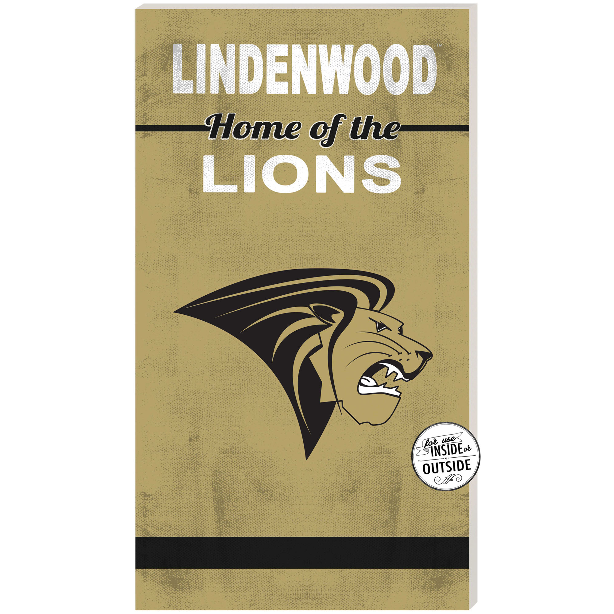 Lindenwood Lions 11'' x 20'' Indoor/Outdoor Home Of The Sign