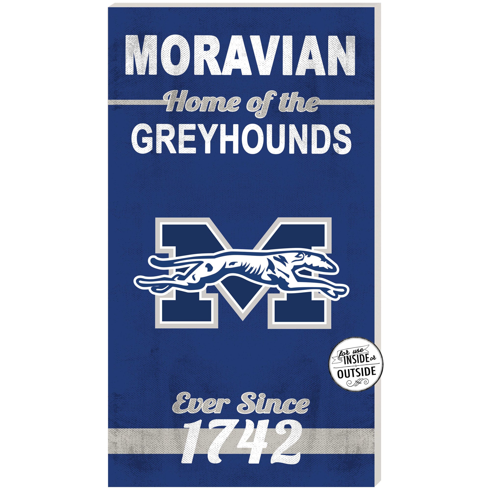 Moravian Greyhounds 11'' x 20'' Indoor/Outdoor Home Of The Sign