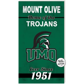 Mount Olive Trojans 11'' x 20'' Indoor/Outdoor Home Of The Sign