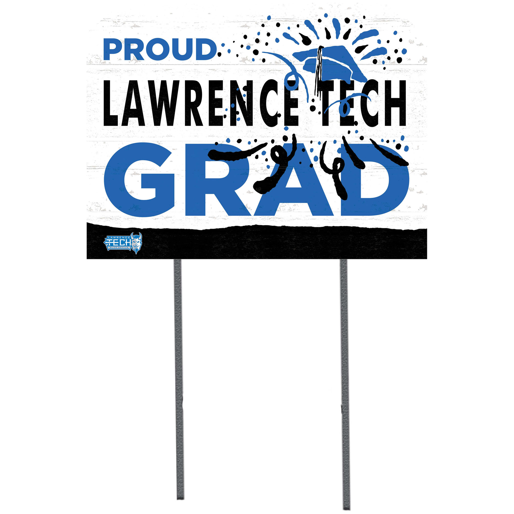 Lawrence Technological University Blue Devils 18" x 24" Yard Sign