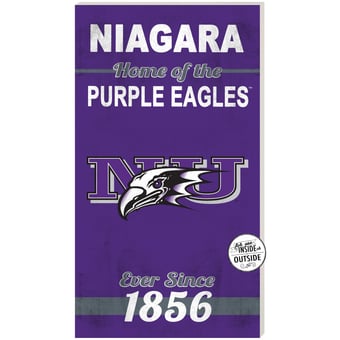 Niagara Purple Eagles 11'' x 20'' Indoor/Outdoor Home Of The Sign
