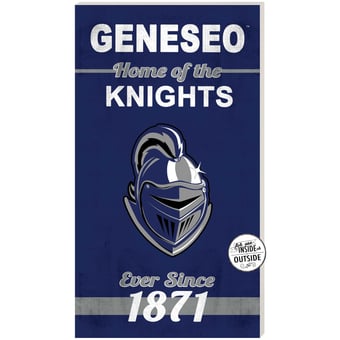 SUNY Geneseo Knights 11'' x 20'' Indoor/Outdoor Home Of The Sign