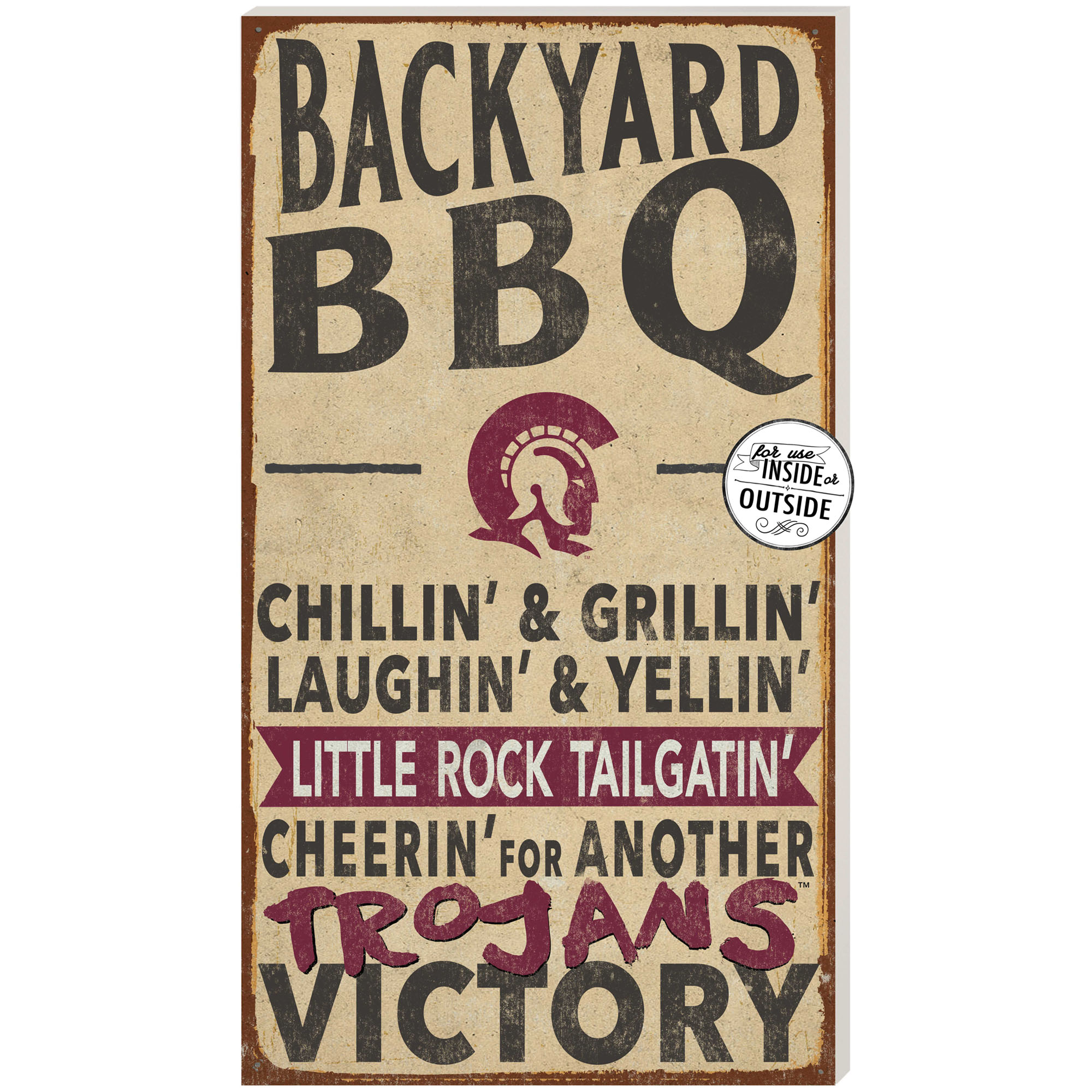 Arkansas Little Rock Trojans 11'' x 20'' Indoor/Outdoor BBQ Sign