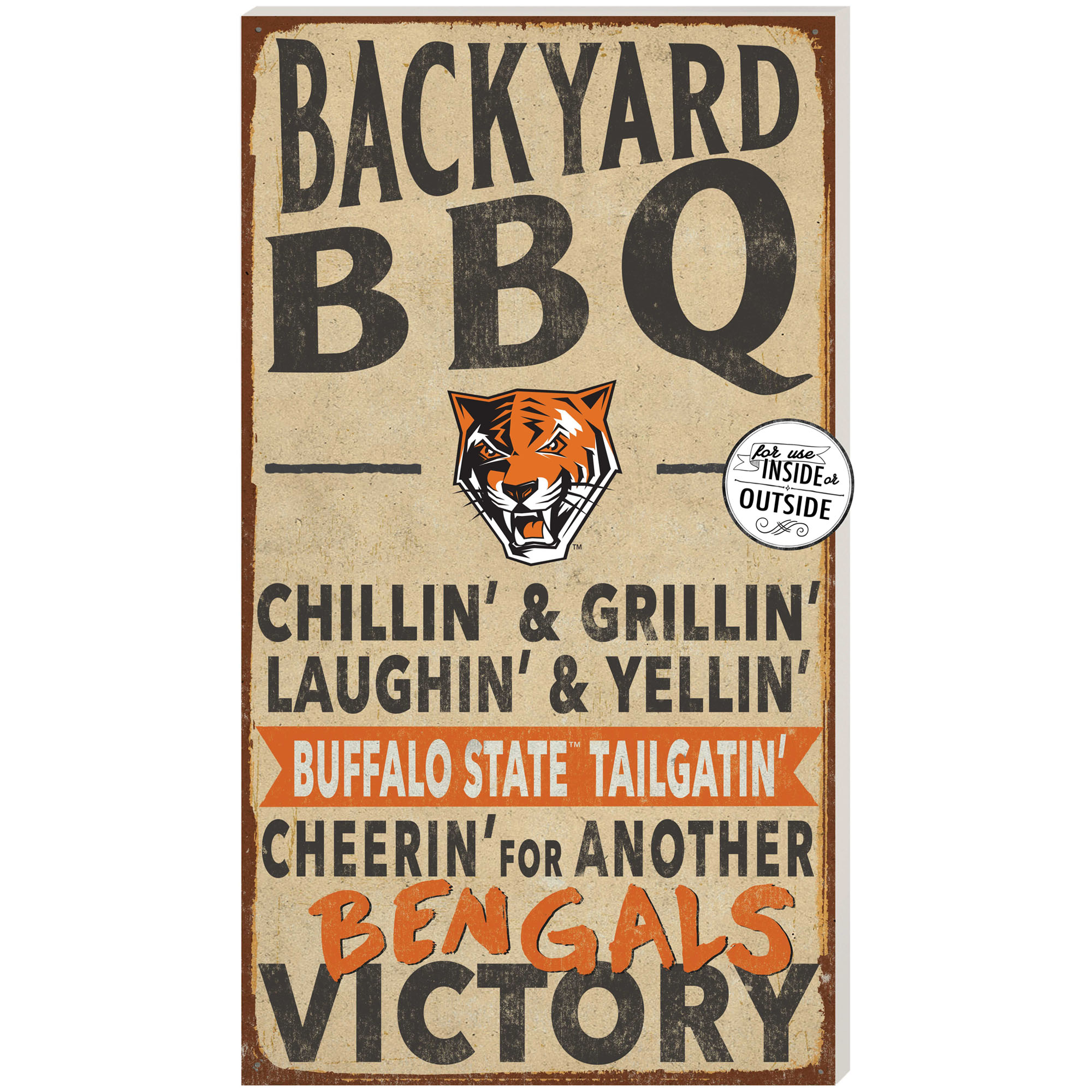 Buffalo State Bengals 11'' x 20'' Indoor/Outdoor BBQ Sign