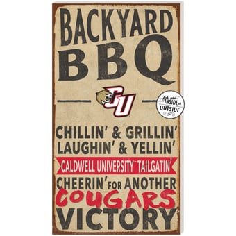 Caldwell Cougars 11'' x 20'' Indoor/Outdoor BBQ Sign