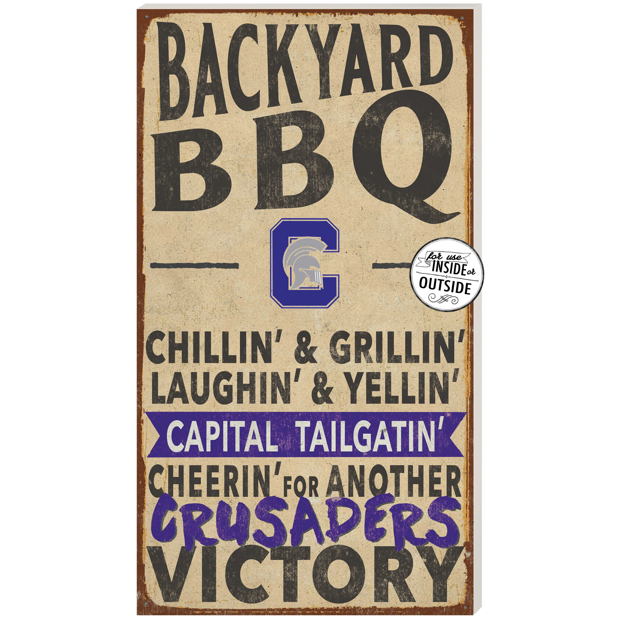 Capital University Comets 11'' x 20'' Indoor/Outdoor BBQ Sign