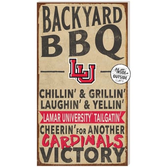 Lamar Cardinals 11'' x 20'' Indoor/Outdoor BBQ Sign