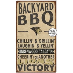 Lindenwood Lions 11'' x 20'' Indoor/Outdoor BBQ Sign