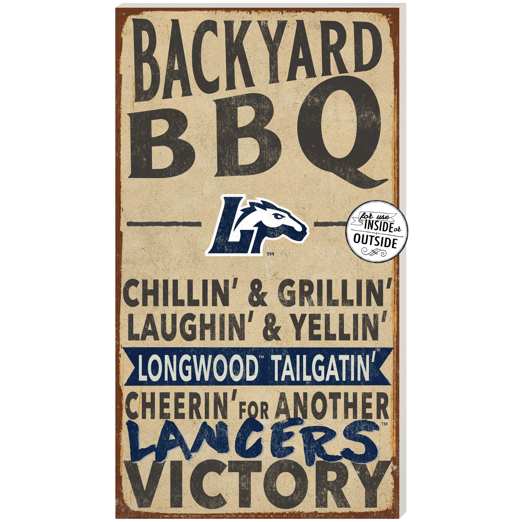 Longwood Lancers 11'' x 20'' Indoor/Outdoor BBQ Sign