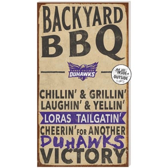 Loras College Duhawks 11'' x 20'' Indoor/Outdoor BBQ Sign