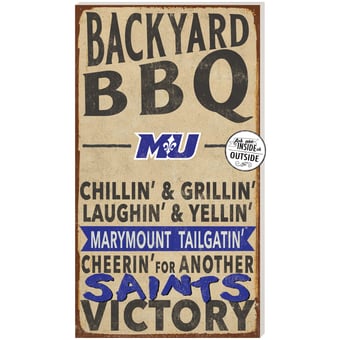 Marymount Saints 11'' x 20'' Indoor/Outdoor BBQ Sign