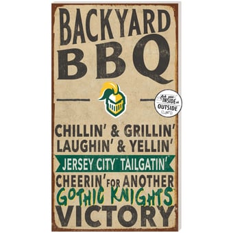 New Jersey City Gothic Knights 11'' x 20'' Indoor/Outdoor BBQ Sign