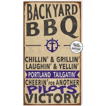 Portland Pilots 11'' x 20'' Indoor/Outdoor BBQ Sign
