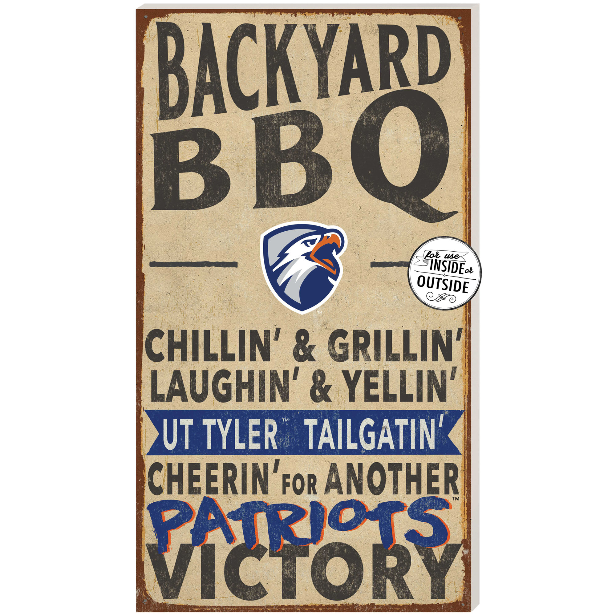Texas Tyler Patriots 11'' x 20'' Indoor/Outdoor BBQ Sign