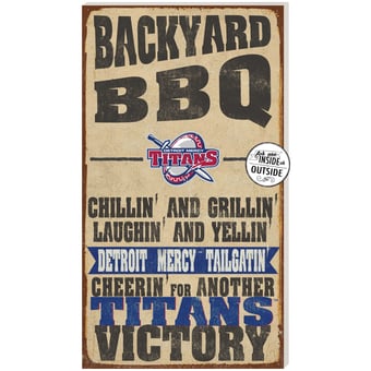 Detroit Mercy Titans 11'' x 20'' Indoor/Outdoor BBQ Sign