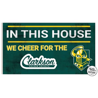 Clarkson Golden Knights 11" x 20" Indoor/Outdoor In This House Sign