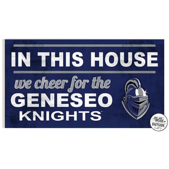 SUNY Geneseo Knights 11" x 20" Indoor/Outdoor In This House Sign