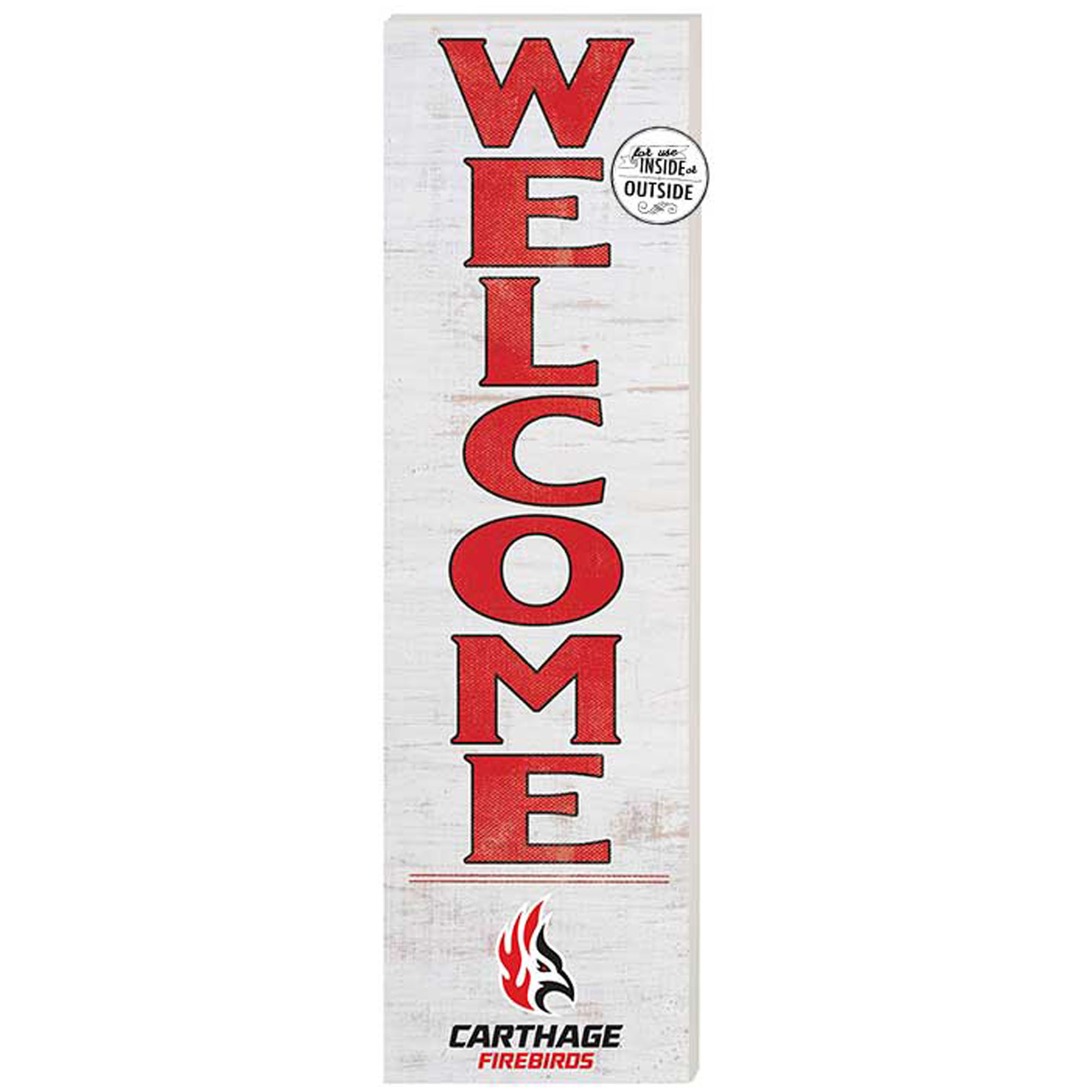 Carthage Firebirds 10'' x 35'' Indoor/Outdoor Welcome Sign