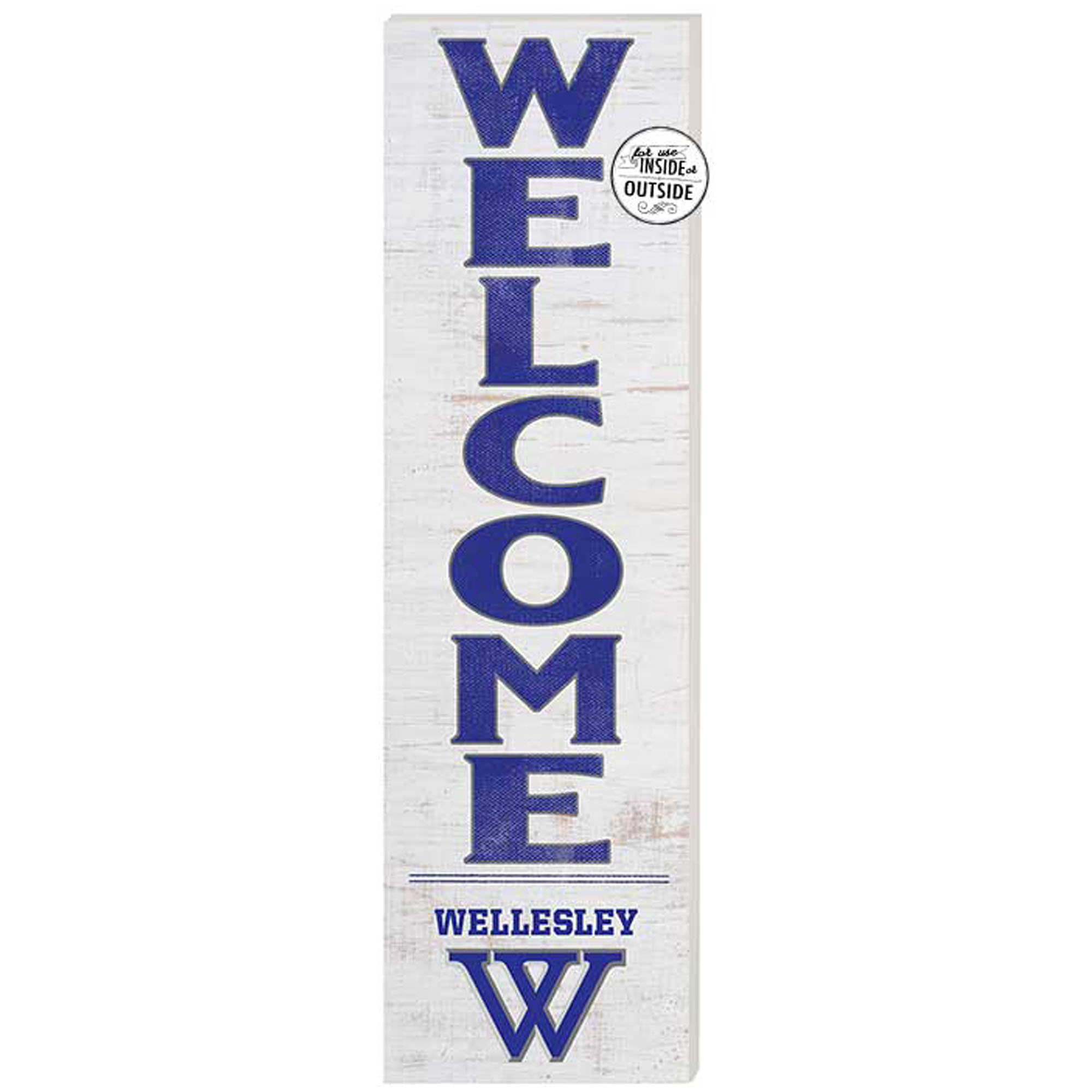 Wellesley Blue 10'' x 35'' Indoor/Outdoor Welcome Sign