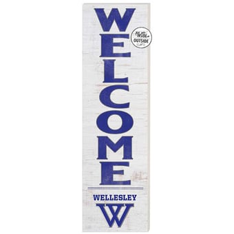 Wellesley Blue 10'' x 35'' Indoor/Outdoor Welcome Sign
