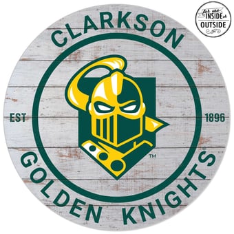 Clarkson Golden Knights 20'' Indoor/Outdoor Weathered Circle Sign