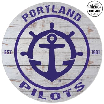 Portland Pilots 20'' Indoor/Outdoor Weathered Circle Sign