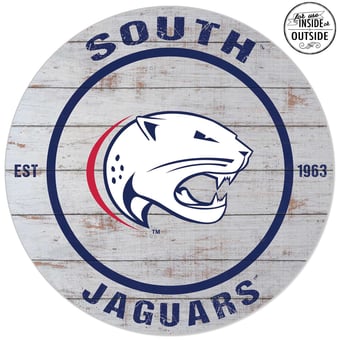 South Alabama Jaguars 20'' Indoor/Outdoor Weathered Circle Sign