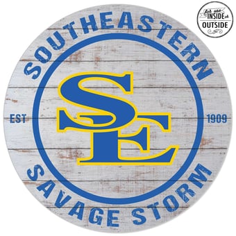 Southeastern Oklahoma State Savage Storm 20'' Indoor/Outdoor Weathered Circle Sign