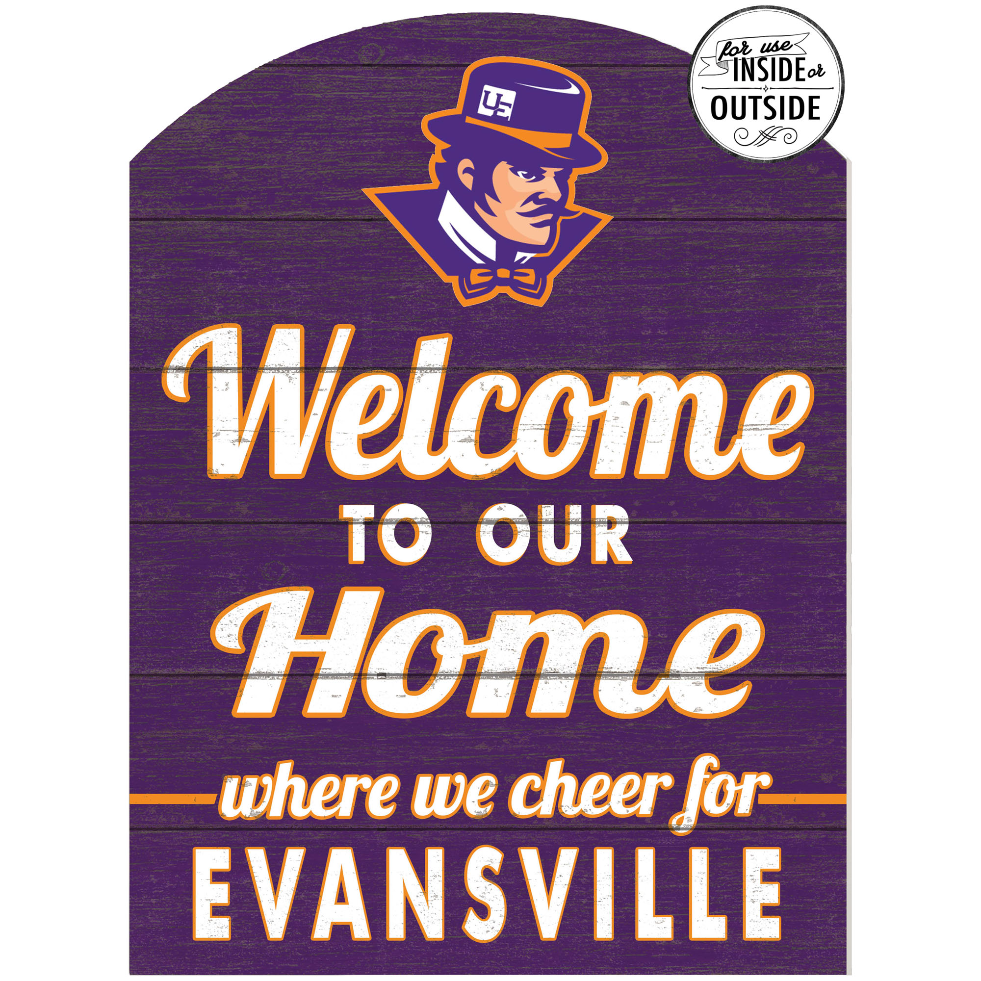 Evansville Purple Aces 16'' x 22'' Indoor/Outdoor Marquee Sign