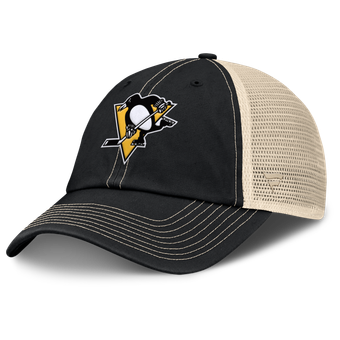 Men's Fanatics Black/Natural Pittsburgh Penguins Rival Trucker Adjustable Hat